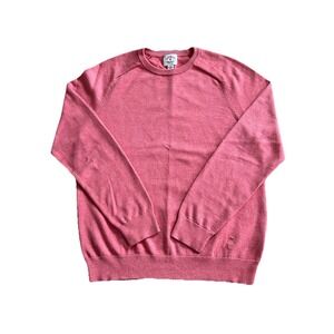 Brooks Brothers Men's Red Fleece‎ Sweater With Logo Size Medium Peach Color